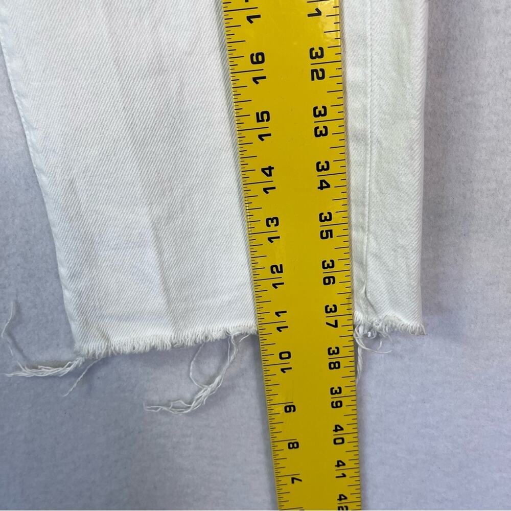 7 For All Mankind Jeans Womens 24 Easy White Straight Ankle floral Embroidery - Picture 8 of 16